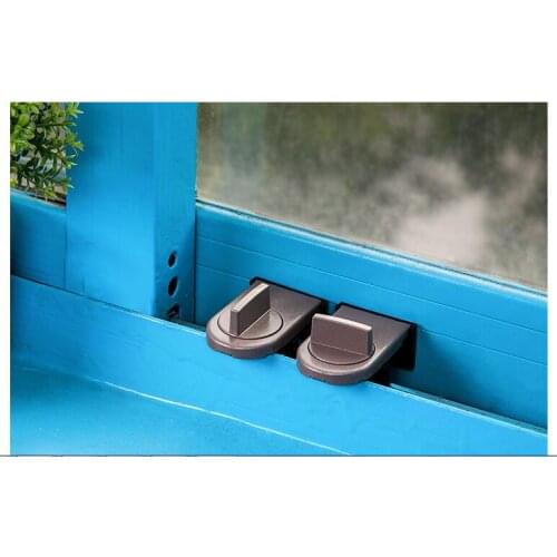 DHL 100 pieces Move Window Child Safety Lock Sliding Windows Lock Kids Cabinet Locks Door Stopper Security Sliding Sash Stopper