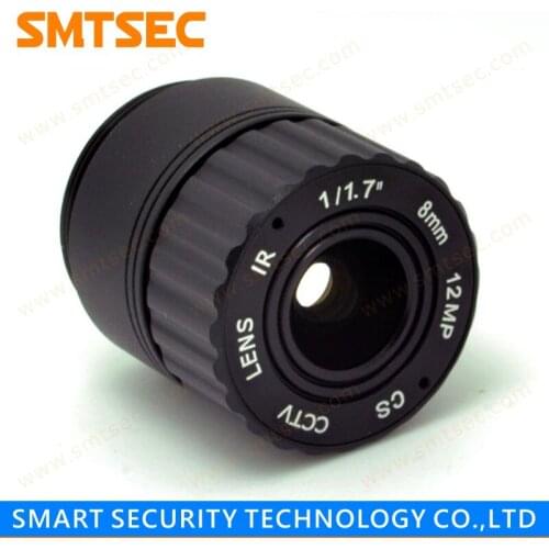 12MP 8mm CS Mount CCTV Lens 55.6 Dgrees Angle View F1.8 1/1.8" 12 Megapixels Lens For 4K UHD IP Security Camera SL-HD0818MP