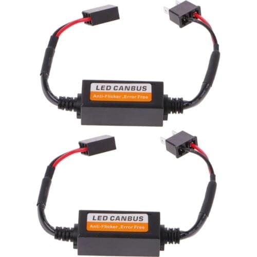 50LC 2 Pcs H7 LED Car Light Canbus Error Free Resistor Headlight Warning Anti Flicker