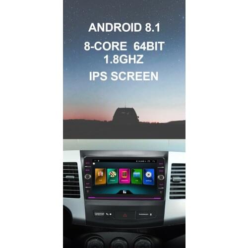 Android 8.1 10-inch Car Multimedia Player GPS Navigation DVD Player Stereo Radio for 2005-2014 Mitsubishi Outlander XL