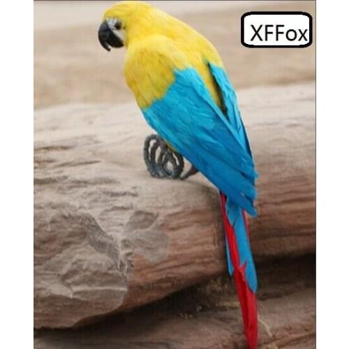 Big real life yellow parrot model foam&feather simulation turned parrot bird gift about 48cm xf0189