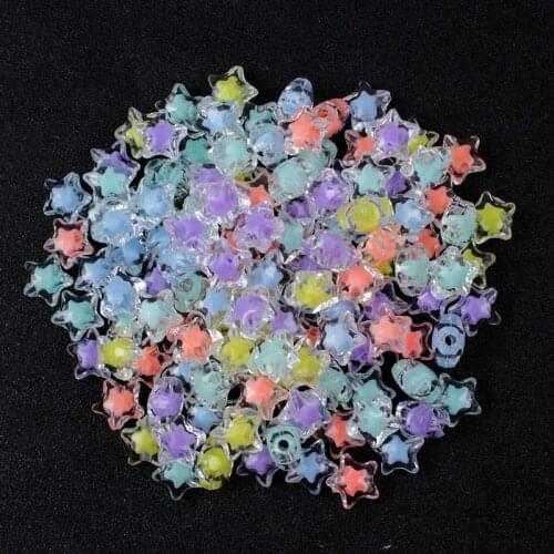 10mm Five-pointed Star Transparent Beads 20/40/60Pcs Acrylic Spacer Beads Accesories for DIY Necklace Bracelet Jewelry