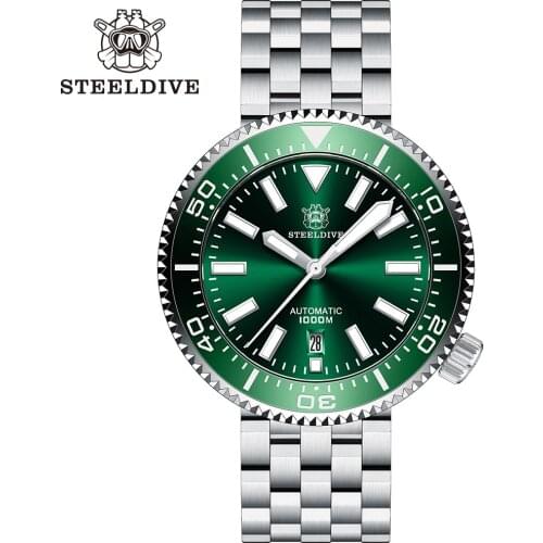 Steeldive 2020 New Stainless Steel Diver Watch 1000M Water Resistant sapphire ceramic bezel blue luminous