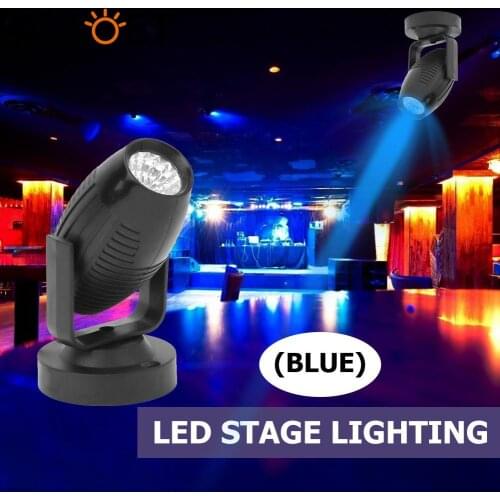 RGB LED Stage Spotlight 85-265V 360 Degree KTV Bar DJ Disco Party Wedding Atmosphere Spot Beam Lamp Black Shell