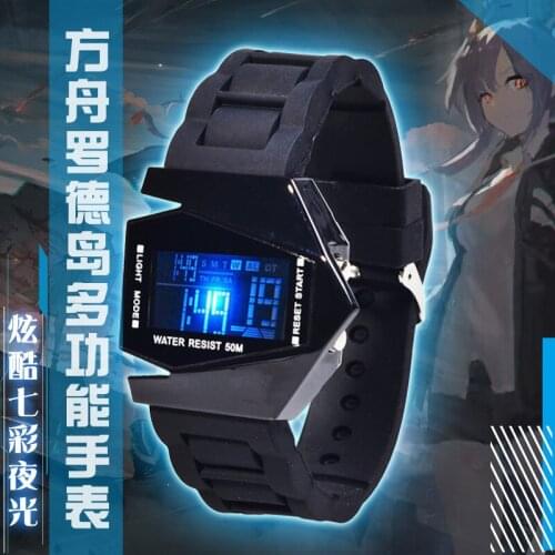 Game Arknights Rhodes Island LED Electronic Waterproof Anime Touch Screen Watch Gift Wristwatch Student Cosplay Couples Watches
