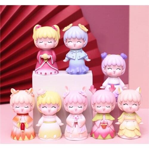 Creative Hand-made Blind Box Flower Fairy Girl Heart cat Doll home Decoration lucky bag Toy birthday Gift desktop decor