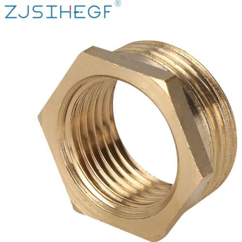 Brass Adapter Fitting Fuel Water Gas Oil BSP Reducing Hexagon 1/8" 1/4" 3/8" 1/2" 3/4" 1" Bush Bushing Male to Female Connector