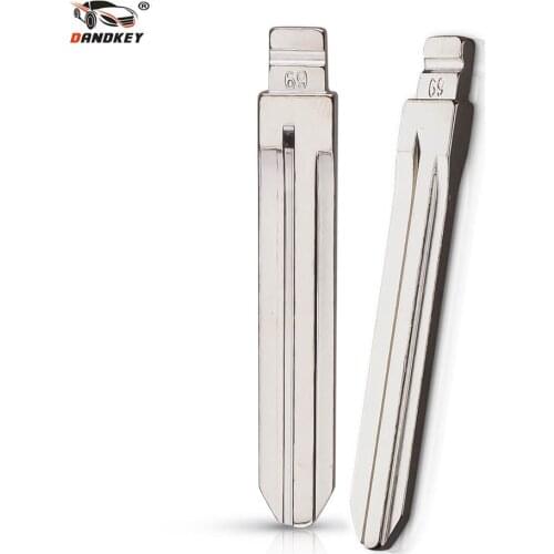 Dandkey 10pcs/lot NO.69 Metal Blank Uncut Flip KD Remote Key Blade Type #69 for Great Wall Florid Cowry For Toyota Key Blade