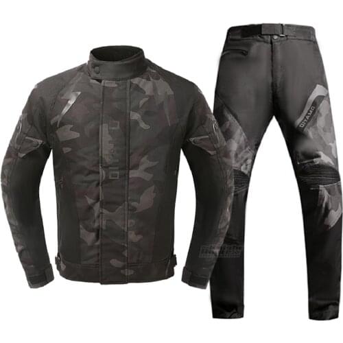 Motorcycle Jacket Men Water Repellent Suit Motocross Biker Motobiker Riding Set Windproof Moto Tour Body Armor Protection Gear