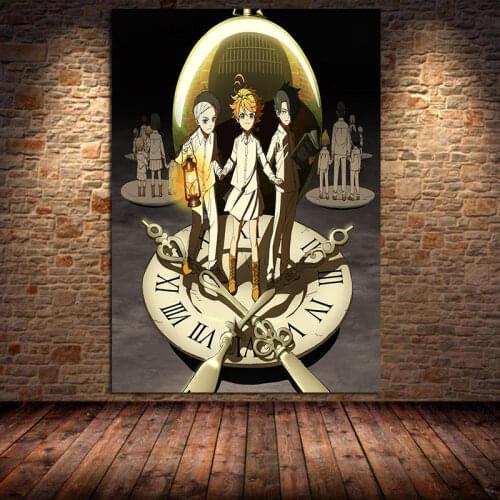 Cartoon Anime The Promised Neverland Canvas Painting Posters and Prints on The Wall Art Pictures Cuadros for Bedroom Unframed