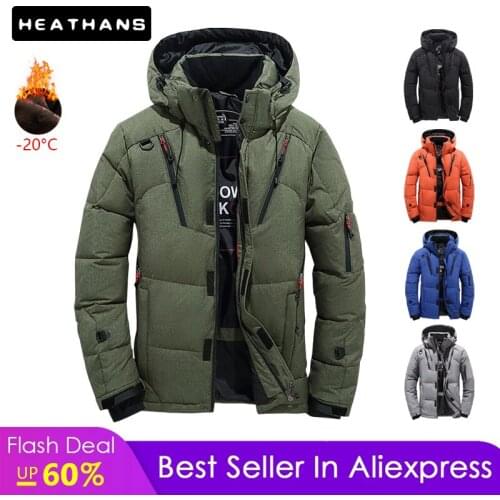 Mens White Duck Down Fishing Jacket Warm Hooded Thick Puffer Jacket Coat Male High Quality Thermal Winter Fishing Clothes M-5XL