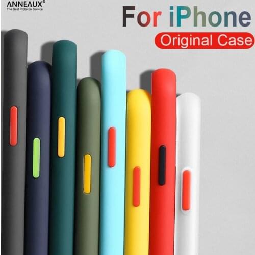 Luxury Shockproof Matte Protective Case For iPhone 12 mini 11 Pro Max X XS XR 7 8 Plus SE 2020 camera protection Case Back Cover