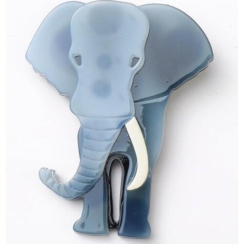 Cute Acrylic Elephant Brooch For Women Men Big Resin Animals Pins And Brooches Scarf Badges Jewelry Clothes Accessories Gifts