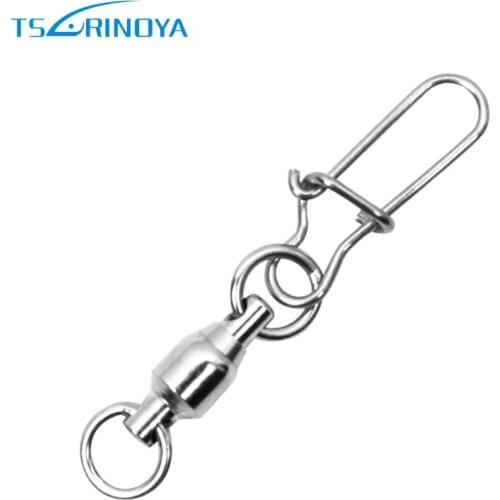 TSURINOYA 5Pcs 0# 1 # 2 # Fishing Connector Pin Stainless Steel Snap Solid High Speed Swivel Rings Pesca Acesorios