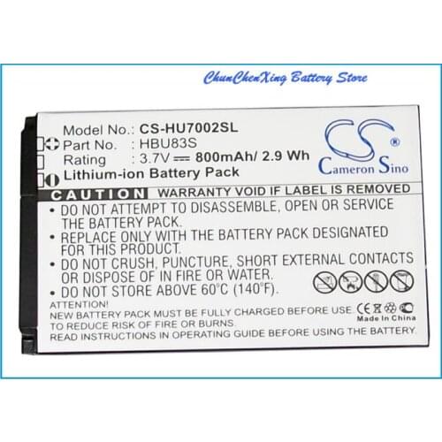 Cameron Sino High Quality 800mAh Battery HBC80S,HBU83S,HBC85S for Huawei C2008,C2202,C2205,C2285,C2288,C2299, C5320,C7168,C7188