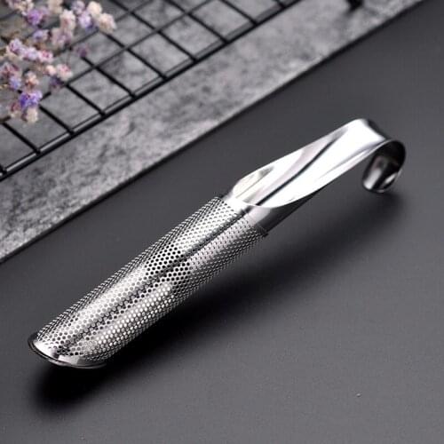100pcs 304 Stainless Steel Pipe Design Tea Infuser Touch Feel Good Tea Filter Sticks Kitchen Accessories WB1301