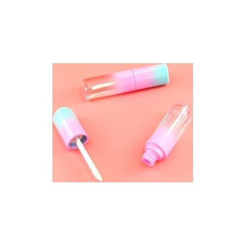 4ml Empty Gradient Pink Lip Gloss Tube Lips Balm Bottle Brush Container Beauty Tool Refillable Bottles Lipgloss Tubes
