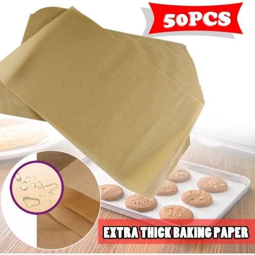 50PCS Parchment Paper Sheets Precut Non Stick Baking Paper Kitchen Pastry BBQ Paper Mat Liner Mats For Baking Cooking Grilling