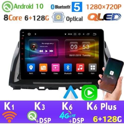 6+128G Android 10 QLED 1280*720P Car Radio GPS Player For Mazda CX-5 CX5 CX 5 AHD 1080P HDMI Head Unit CarPlay SPDIF auto 4G LTE