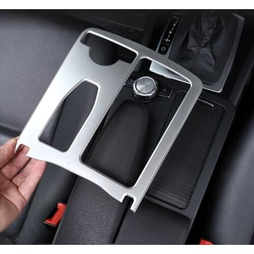 ABS Center Console Water Cup Holder Frame Cover Trim For Mercedes Benz C class W204 08-14 E Class W212 10-11 E Coupe 10-12 LHD