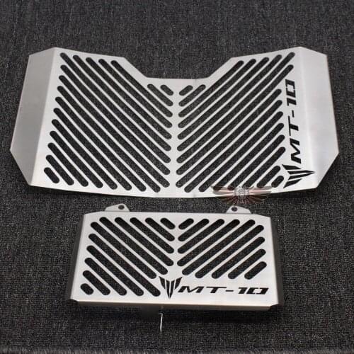Motorcycle Accessories Radiator Grille Guard Cover & Oil Cooler Guard Cover For YAMAHA MT-10 MT10 2016-2017 LOGO