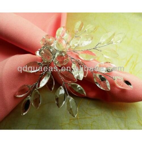 Beaded wedding napkin ring, napkin holder, decoration napkin ring