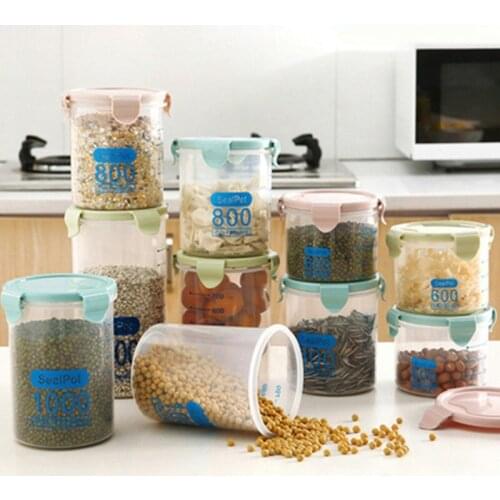 Multifunctional Grained Grain Sealed Tank Refrigerator Storage Tank Household Kitchen Fresh-keeping Box Fruit Snack Storage Box