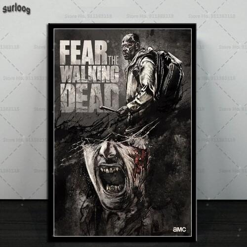 Wall Art Poster Fear the Walking Dead Hot TV Show Retro Pictures Prints Canvas Painting for Living Room Home Decor