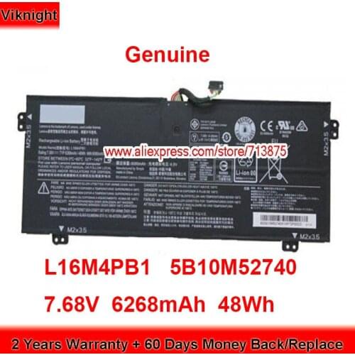 Genuine L16M4PB1 Battery 5B10M52740 for Lenovo YOGA 720-13IKB Series 7.68V 6268mAh 48Wh