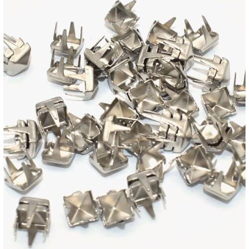 Pyramid Studs Silver Claw Studs Rivet 5mm Spike Nailhead Iron Studs DIY Bag Purse Accessories Sewing Craft Leather Hardware