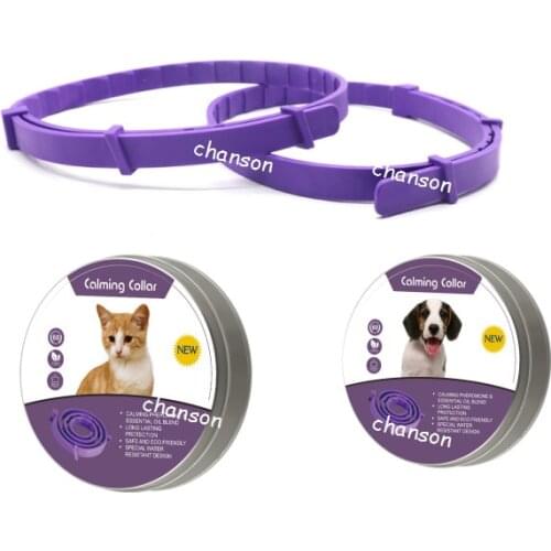 Plastic Pet Calm Collar Cat Dog Soothe Collar Adjustable Neck Strap Relieve Anxiety Remove Restlessness Protection Pet Supplies