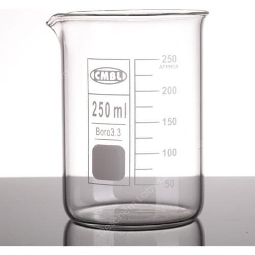 Glass beaker low form,250ml,GG17 beaker,Borosilicate Glass beakers