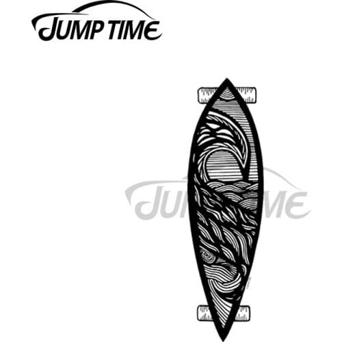 JumpTime 13 x 2.3cm For Longboard Surfing Auto Car Stickers and Decals Trunk Bumper Motorcycle JDM ATV Vinyl Decal Car Wrap
