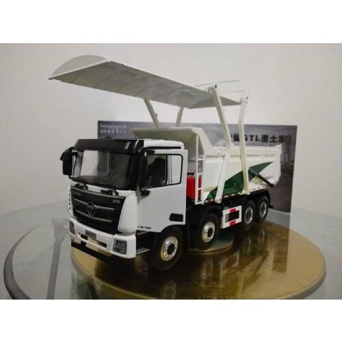 1:24 Diecast Model for Foton Daimler Auman GTL Slag Car Dump Truck Alloy Toy Gifts Tilting Cart Tractor Trailer