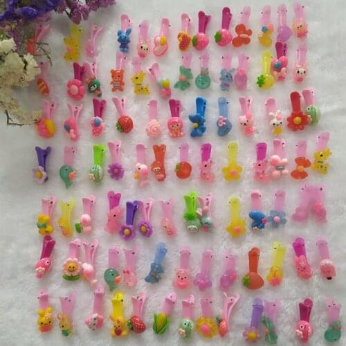 1PCS Sweet Colorful Heart Plastic side hairpins Kids girls butterfly bowhair clips hair accessories Frog bows hair barrettes