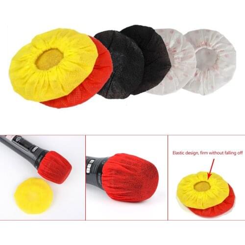 100pcs Microphone Hygiene Cover Odor Removal Disposable Non-woven Mic Pad
