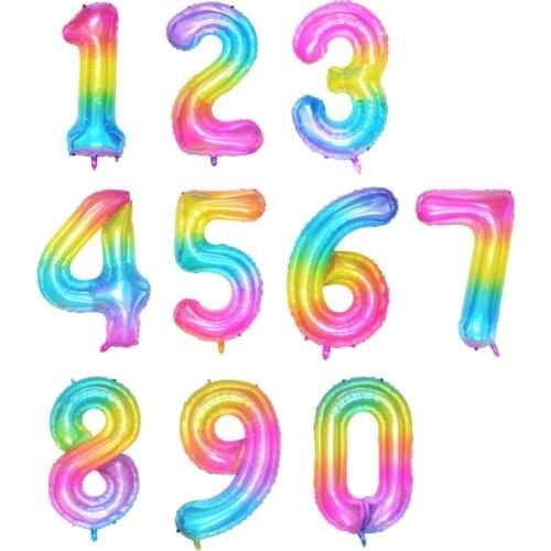 40inch large number balloon candy color baby birthday age baloon party decoration big air balloon girl boy birthday supplies