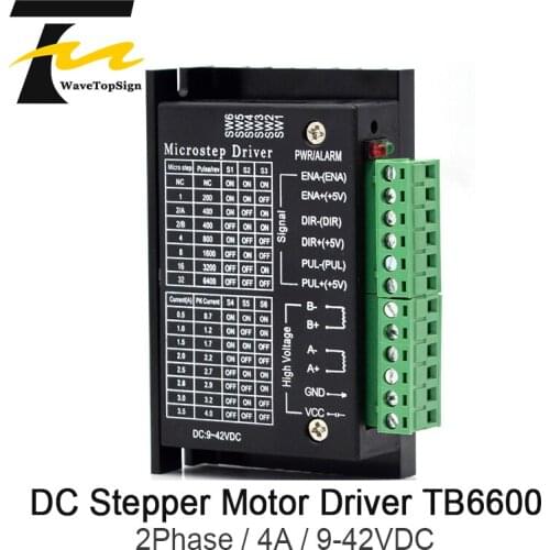 WaveTopSign 42 57 86 TB6600 Wood Router Machine Stepper Motor Driver 32 Segments Upgraded Version 4.0A 9-42VDC Milling Kits