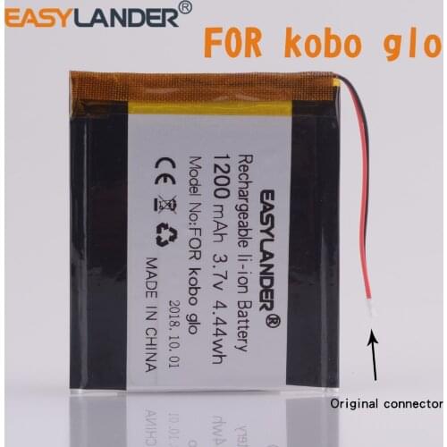 Easylander 3.7V 1200mAh Rechargeable li-Polymer Li-ion Battery For E-book Reader Kobo glo N613 e-ink battery With connector