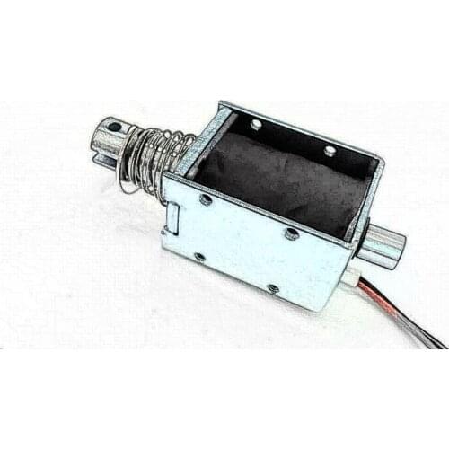 1pc HIO-1240S DC24v through push-pull solenoid valve electronic lock slotted with hole stroke 10mm