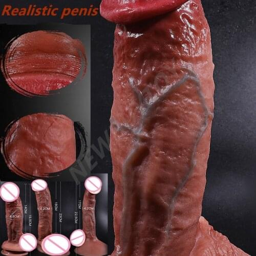 Adult Erotic Product 18+ Long Simulation Dildo Realistic Penis G spot Stimulate Soft Silicone Huge Big Dick Suction Cup Sex Toys