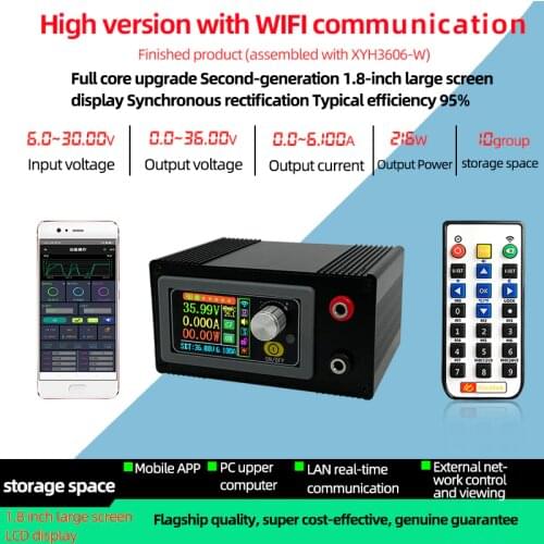 Finished XYH3606 DC DC Boost Buck Converter CC CV 0-36V 6A Power Module Adjustable Regulated laboratory power supply 12V 24V
