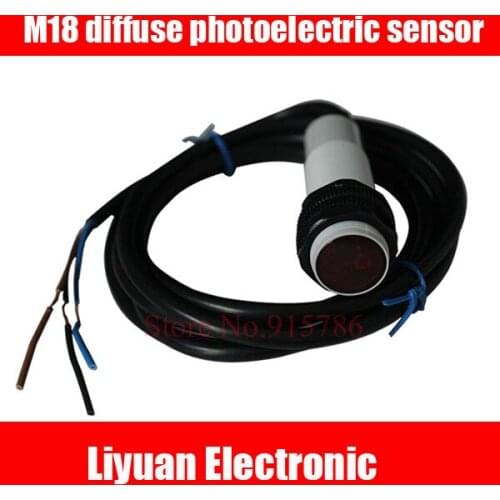 M18 diffuse photoelectric sensor / E3FT-DS30NA infrared visible light distance detecting sensor for black transparent material