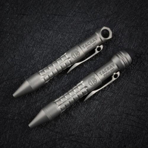Multifunctional Defensive Titanium Alloy Tactical Pen Equipped with Broken Window Pen Anti Wolf Weapon EDC Touch Capacitor Pen