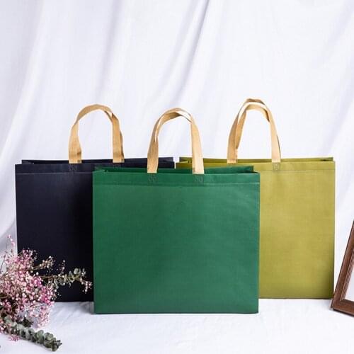 Reusable Non Woven Shopping Bags Large Capacity Durable Foldable Striped Canvas Grocery Shopper Tote Eco Bag Travel Storage Bags