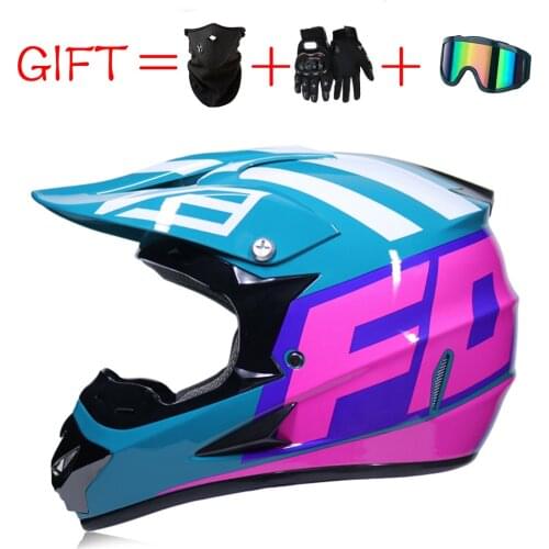 Racing Motocross Motorcycle Helmet DOT Casque Moto Capacete Casco Off-Road Full Face Vintage Unisex Men Women 3 Gifts