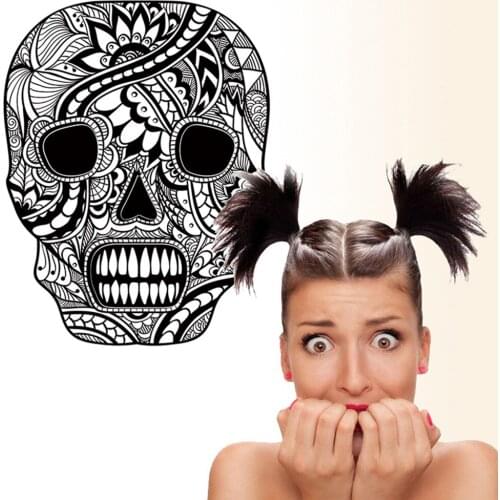 Black Skull Wall Stickers Halloween Funny Game Glass Window Stickers Decorative Stickers 3 Kinds Of Specifications