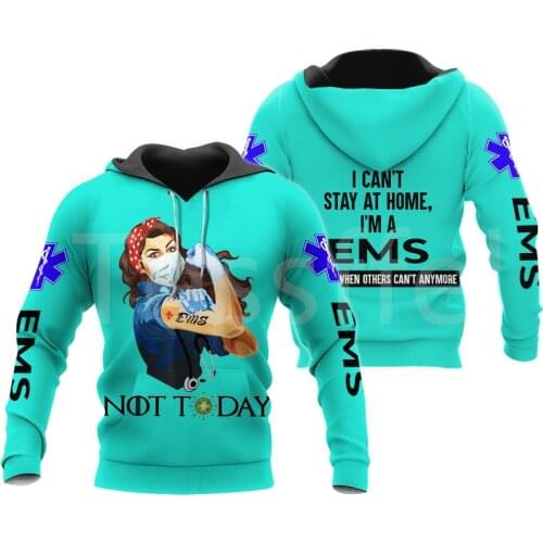 Tessffel Newest Emergency Medical Technician EMT EMS Paramedic Nurse NewFashion 3DPrinted Tracksuit Autumn Hoodies Men/Women C12