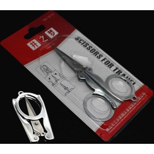 1pcs Stainless steel Mini fold Shears Sewing Cross-stitch embroidery Scissors travel Household supplies