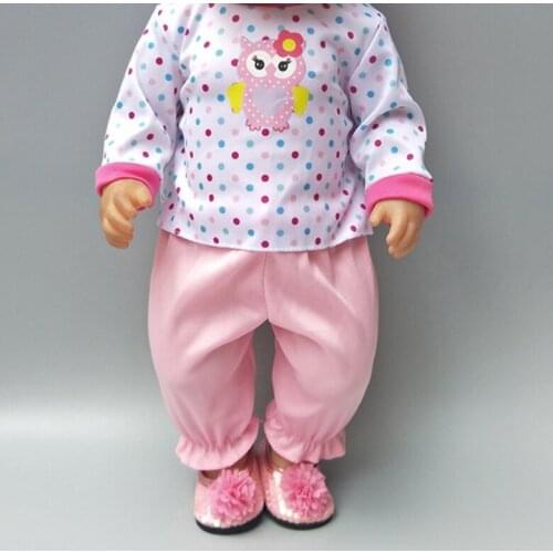 18 Inch Baby Dolls Clothes and Pants for 18" 43cm Baby New Born Doll Outfits Baby Girl Play Doll Toys Gifts